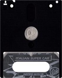 Cartridge artwork for Italian Supercar on the Amstrad CPC.
