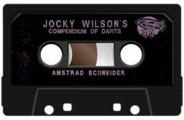 Cartridge artwork for Jocky Wilson's Compendium of Darts on the Amstrad CPC.