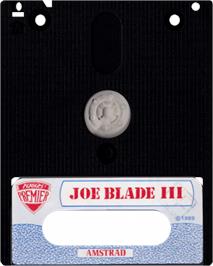 Cartridge artwork for Joe Blade 3 on the Amstrad CPC.