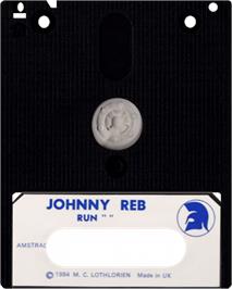 Cartridge artwork for Johnny Reb on the Amstrad CPC.