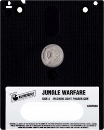 Cartridge artwork for Jungle Warfare on the Amstrad CPC.