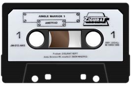 Cartridge artwork for Jungle Warrior on the Amstrad CPC.
