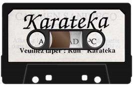 Cartridge artwork for Karateka on the Amstrad CPC.