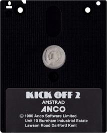 Cartridge artwork for Kick Off 2 on the Amstrad CPC.