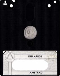 Cartridge artwork for Killapede on the Amstrad CPC.