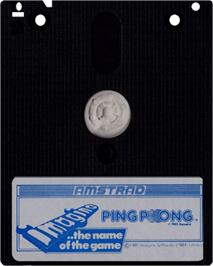 Cartridge artwork for Konami's Ping Pong on the Amstrad CPC.