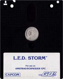 Cartridge artwork for L.E.D. Storm on the Amstrad CPC.