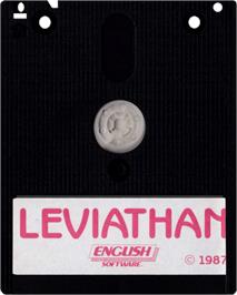 Cartridge artwork for Leviathan on the Amstrad CPC.