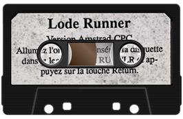 Cartridge artwork for Lode Runner on the Amstrad CPC.