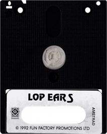 Cartridge artwork for Lop Ears on the Amstrad CPC.
