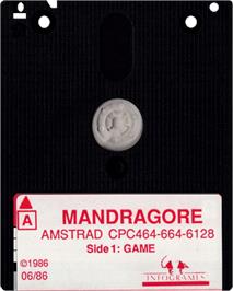 Cartridge artwork for Mandragore on the Amstrad CPC.