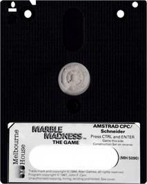 Cartridge artwork for Marble Madness Deluxe Edition on the Amstrad CPC.