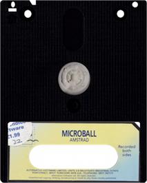 Cartridge artwork for Microball on the Amstrad CPC.
