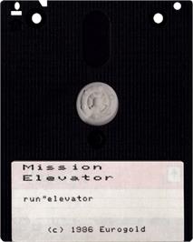 Cartridge artwork for Mission Elevator on the Amstrad CPC.