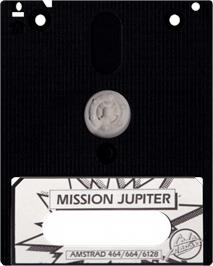 Cartridge artwork for Mission Jupiter on the Amstrad CPC.