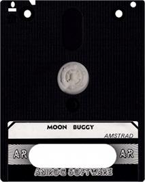Cartridge artwork for Moon Buggy on the Amstrad CPC.