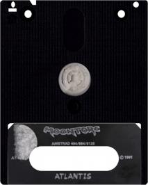 Cartridge artwork for Moontorc on the Amstrad CPC.