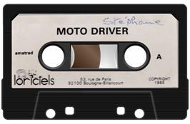 Cartridge artwork for Moto Driver on the Amstrad CPC.
