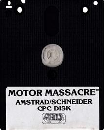 Cartridge artwork for Motor Massacre on the Amstrad CPC.