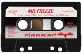 Cartridge artwork for Mr. Freeze on the Amstrad CPC.