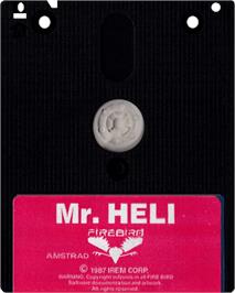 Cartridge artwork for Mr. Heli on the Amstrad CPC.