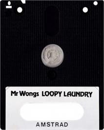 Cartridge artwork for Mr. Wong's Loopy Laundry on the Amstrad CPC.
