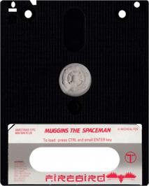 Cartridge artwork for Muggins The Spaceman on the Amstrad CPC.