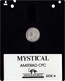 Cartridge artwork for Mystical on the Amstrad CPC.