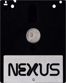 Cartridge artwork for N.E.X.U.S. on the Amstrad CPC.