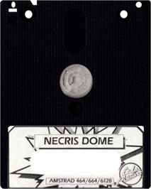 Cartridge artwork for Necris Dome on the Amstrad CPC.