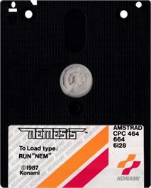 Cartridge artwork for Nemesis on the Amstrad CPC.