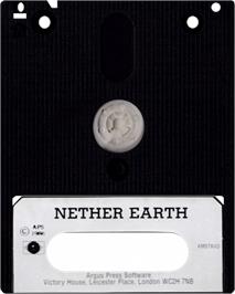 Cartridge artwork for Nether Earth on the Amstrad CPC.