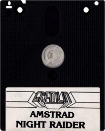 Cartridge artwork for Night Raider on the Amstrad CPC.