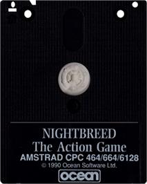 Cartridge artwork for Nightbreed - The Action Game on the Amstrad CPC.