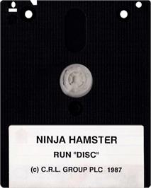Cartridge artwork for Ninja Hamster on the Amstrad CPC.