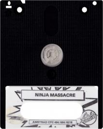 Cartridge artwork for Ninja Massacre on the Amstrad CPC.