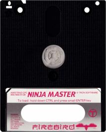 Cartridge artwork for Ninja Master on the Amstrad CPC.