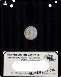 Cartridge artwork for Nosferatu the Vampyre on the Amstrad CPC.
