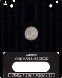 Cartridge artwork for One Man and his Droid on the Amstrad CPC.