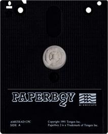 Cartridge artwork for Paperboy 2 on the Amstrad CPC.