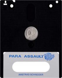 Cartridge artwork for Para Assault Course on the Amstrad CPC.