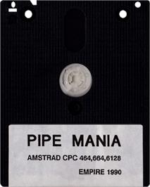 Cartridge artwork for Pipe Mania on the Amstrad CPC.