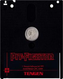 Cartridge artwork for Pit-Fighter on the Amstrad CPC.