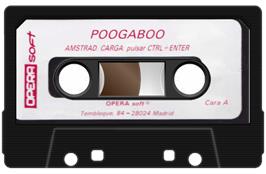 Cartridge artwork for Poogaboo on the Amstrad CPC.