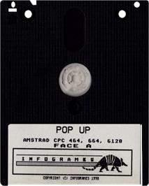 Cartridge artwork for Pop-Up on the Amstrad CPC.