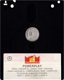 Cartridge artwork for Powerplay: The Game of the Gods on the Amstrad CPC.