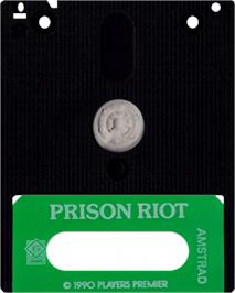Cartridge artwork for Prison Riot on the Amstrad CPC.