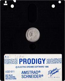 Cartridge artwork for Prodigy on the Amstrad CPC.