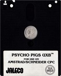 Cartridge artwork for Psycho Pigs UXB on the Amstrad CPC.