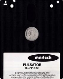Cartridge artwork for Pulsator on the Amstrad CPC.